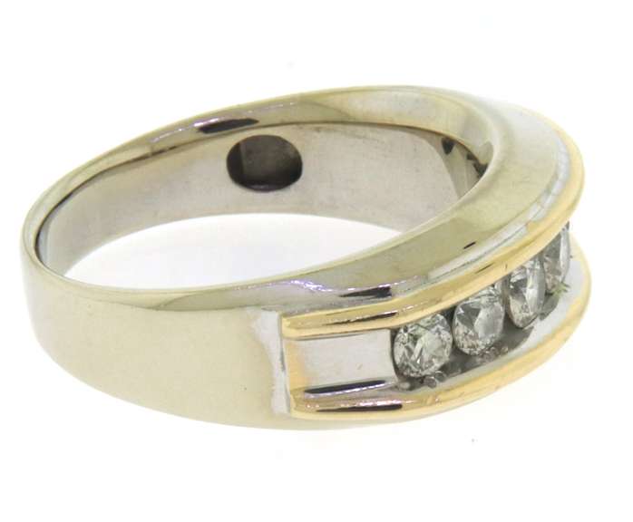 Outstanding White Gold Men's Wedding Band