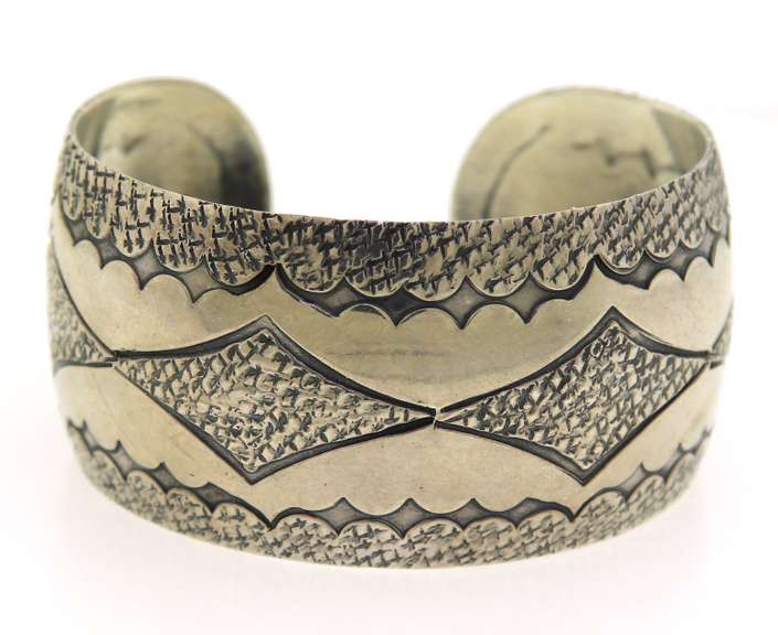 Vintage Sterling Silver Signed Wide Cuff Bangle