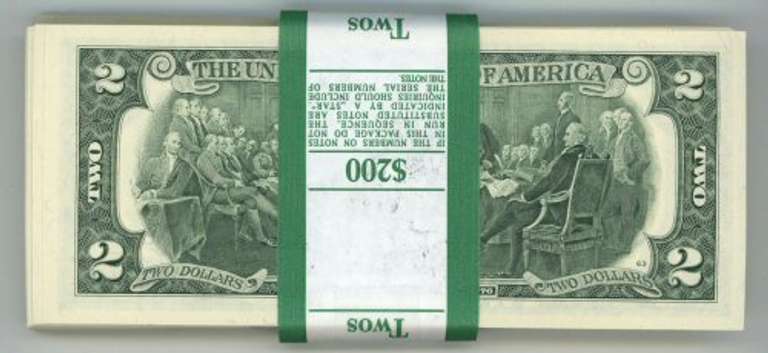 Original pack of 2013 $2 Bills in Sequence from BEP (F).