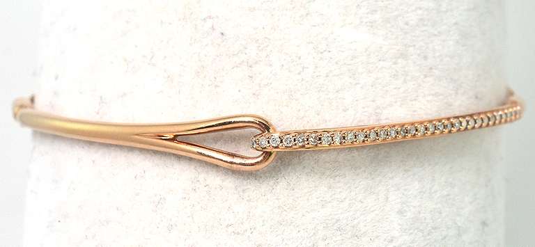 Charming Diamond Chip Bracelet in Rose Gold