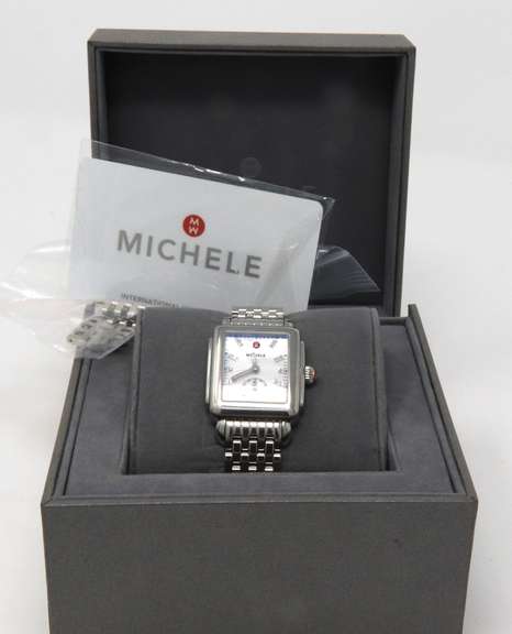 Michele Deco 16 Mop Diamond Dial Watch
