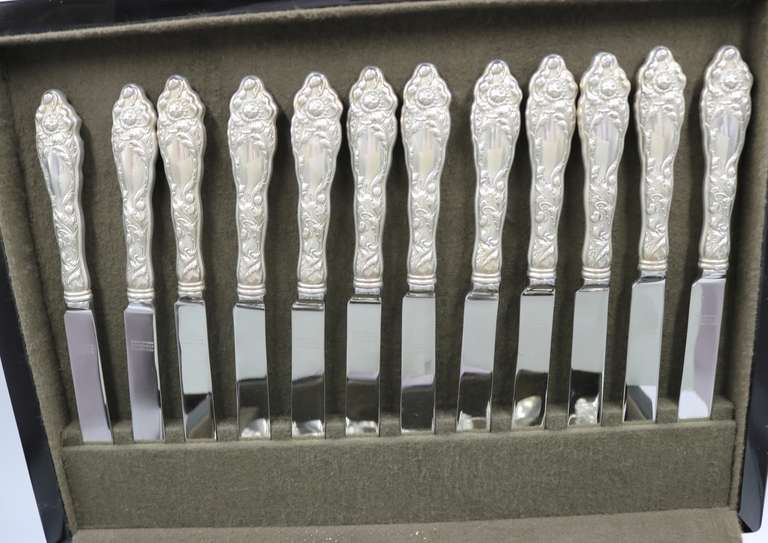 Original Very Rare collection Reed and Barton Antique Sterling Silver 85 Pieces Flatware