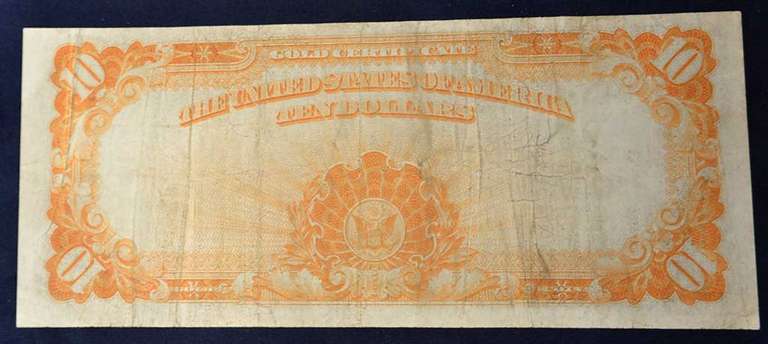 1922 Ten Dollar Gold Certificate, Circulated