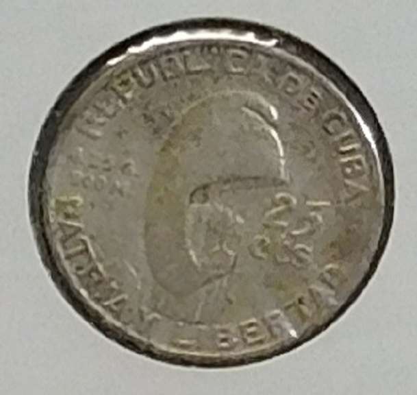 Cuba: Silver 1953 25 cts Marti Commem, circ luster