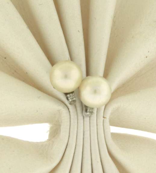 Fantastic White Gold Pearl and Diamond Earrings