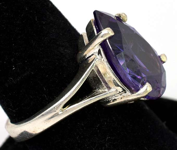 Chunky Crystal Ring in Sterling Silver