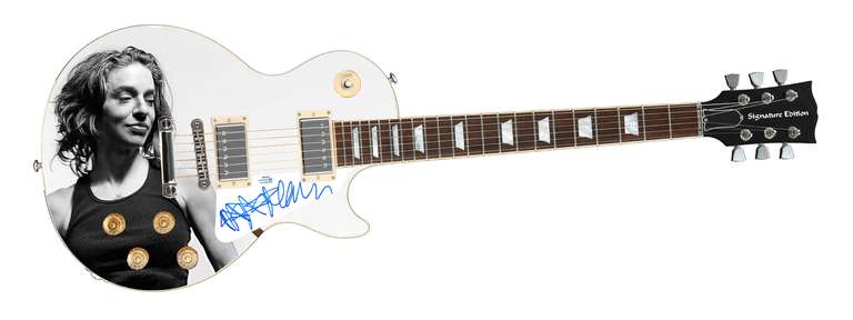 Ani Difranco Autographed Signed Graphics Photo Guitar ACOA
