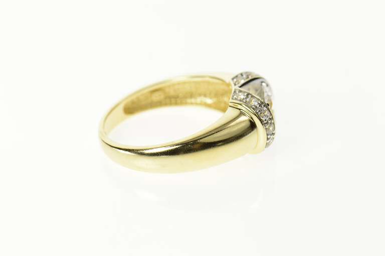 14K Yellow Gold Classic Ornate Fancy Travel Engagement Ring