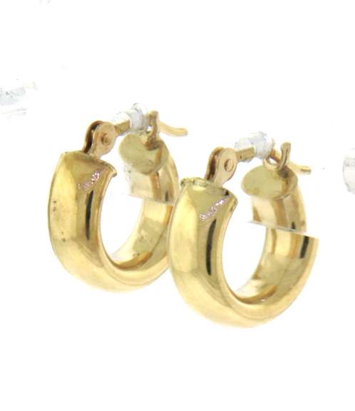 Cute Yellow Gold Small Hoop Earrings