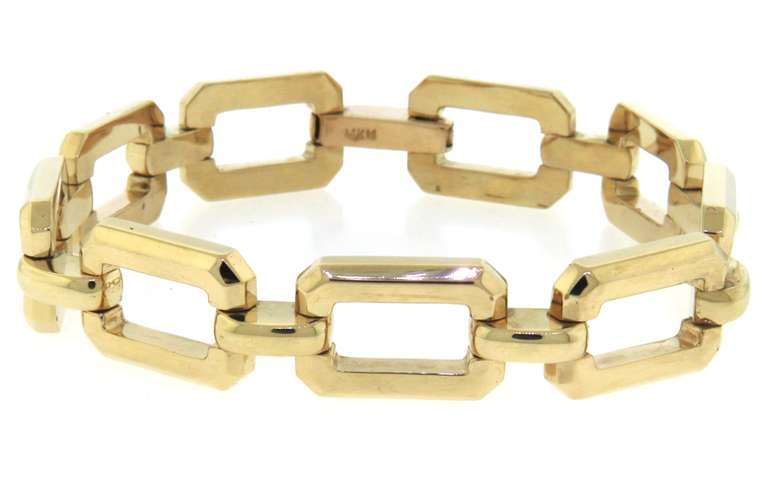 Incredible Yellow Gold Large Oval Link Bracelet
