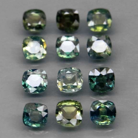 Unheated! 5.32ct cushion cut Australian Sapphire set