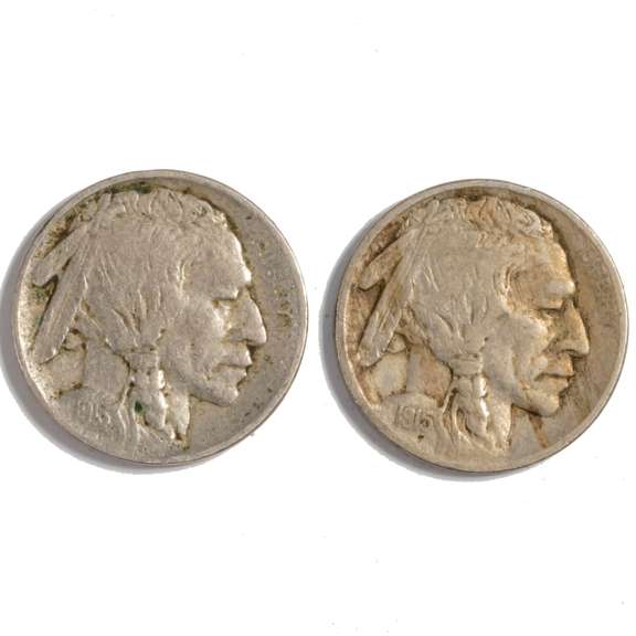 1913 Type 1 & 1915 Buffalo Nickels