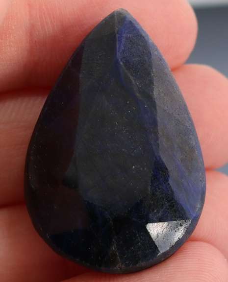 Lavish 95ct pear cut royal blue Sapphire