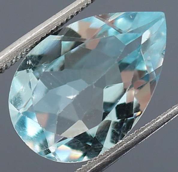 Gorgeous 5.84ct pear cut Swiss blue Topaz