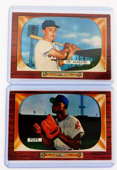 2 Bowman 1955 Baseball Cards