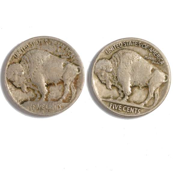 1913 Type 1 & 1915 Buffalo Nickels