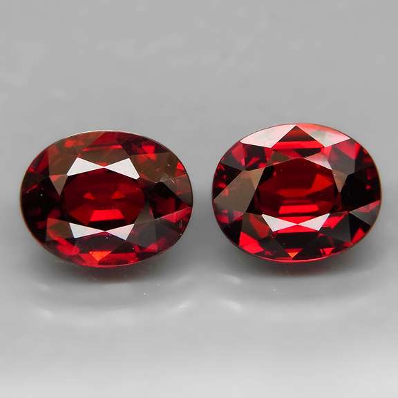 Ravishing 4.24ct rich cherry red Spessartite Garnet set