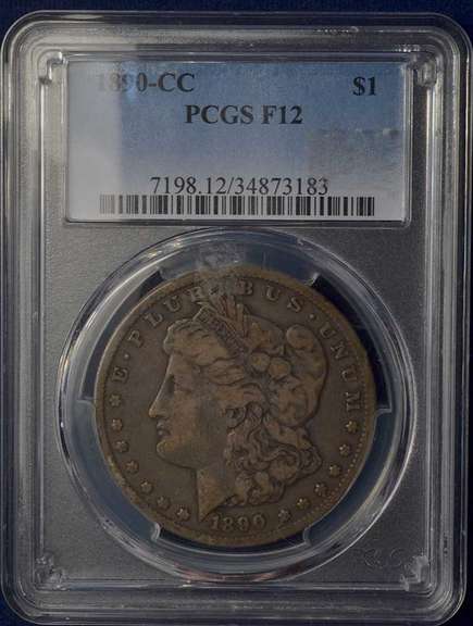 1890-CC F12 Morgan $ PCGS