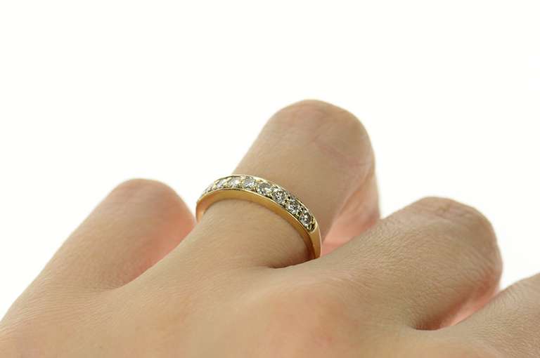 14K Yellow Gold 0.42 Ctw Diamond Classic Wedding Band Ring