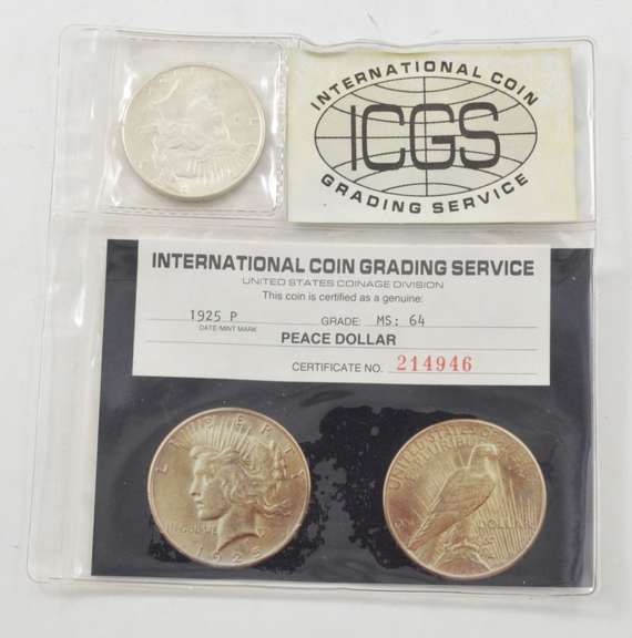 1925-P Peace Silver Dollar