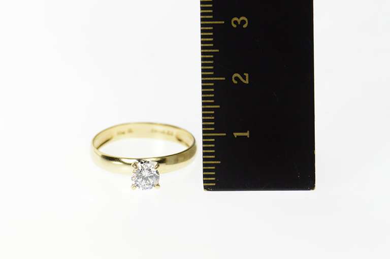 10K Yellow Gold Classic Round Travel Engagement Promise Ring