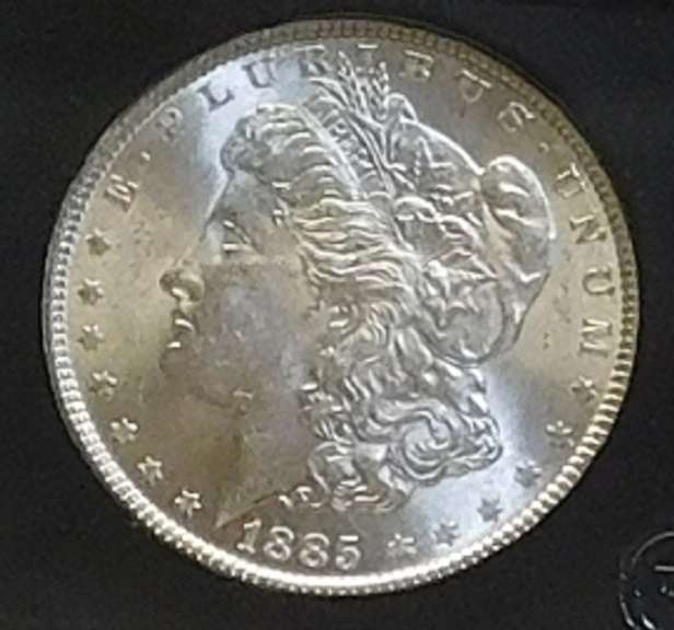 1885 Morgan Dol PCS Cert Unc.