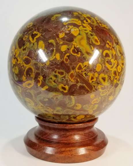 Impressive 7,800ct untreated Fruit Jasper sphere