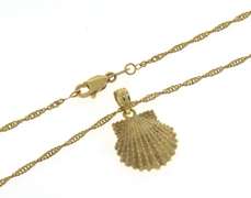 CaptivatingShell Pendant on Twisted Chain