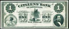 Gem Crisp 1800's $1 Note Citizens Bank New Orleans Louisiana!