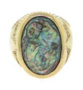 Nice Yellow Gold Abalone Ring