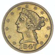 1847 $5 Liberty Head Gold Half Eagle