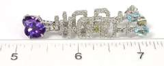 Fun & Fresh Diamond, Aquamarine, Peridot, & Amethyst Earrings in 18KT Yellow Gold