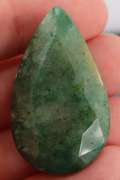 Large 92ct pear cut forest green Emerald