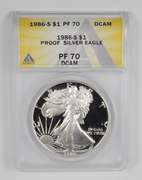 PF70 DCAM 1986-S American Silver Eagle - Graded ANACS