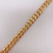 Fancy Italian Made 18kt Gold Plated Greek Key Design Bracelet