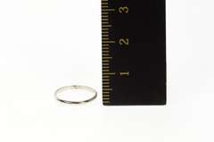 14K White Gold 1.4mm Rounded Simple Plain Child's Band Ring
