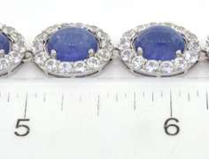 Breathtaking Tanzanite & Sapphire Necklace in Sterling Silver
