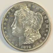 Prooflike Choice BU 1878-S Morgan Silver Dollar. Flashy