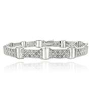 1ct Diamond Bar Link Bracelet
