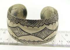 Vintage Sterling Silver Signed Wide Cuff Bangle