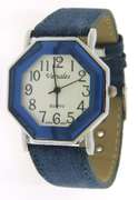Varsales Denim Octagon wrist Watch