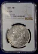 1887 MS64 Morgan $ NGC