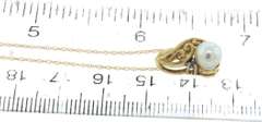 Handsome Yellow Gold Pearl Pendant on Chain