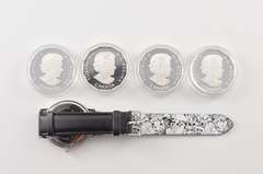 2015 Canada $20 Looney Tunes Fine Silver 4 Coin & Watch Set Box & COA