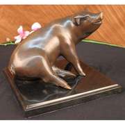 Farm Animal Pig Bronze Sculpture