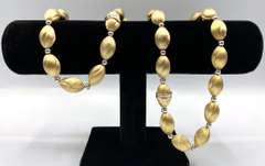 Heavy Art Deco Chunky 14kt Gold Necklace