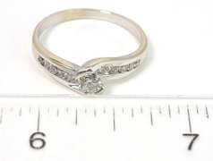 Striking 0.41CTW Diamond Ring in 14KT White Gold