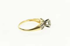 14K Yellow Gold Three Stone Diamond Promise Engagement Ring