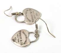 Vintage Tiffany Lock Earrings in Sterling Silver