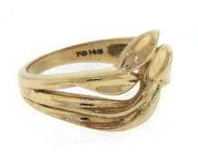Gorgeous Yellow Gold Wave Ring